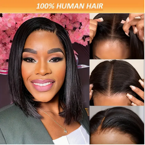 Density Straight Hair Bob Wig