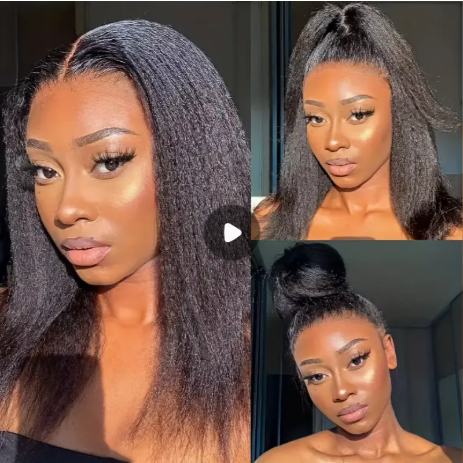 Yaki Straight Wig with a Natural