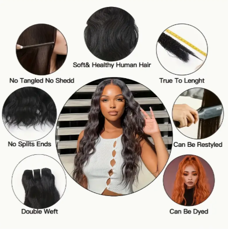 4 Bundles Dainaer Peruvian Wave 100% ...